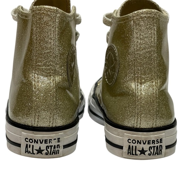 💥SALE💥CONVERSE WOMENS All-STAR CHUCK TAYLOR GOLD HIGHTOP SNEAKERS SZ 6 - Picture 6 of 12